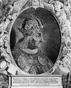 Portret van Frederik IV, Heilige Roomse Keizer, gegraveerd door Sompel, Pieter van door Pieter Claesz Soutman