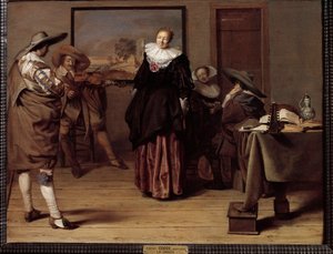 La lecon de danse door Pieter Codde