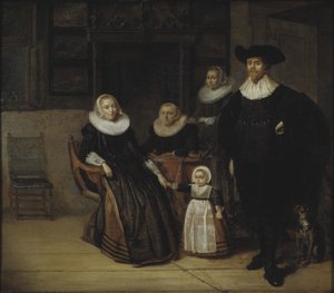Portret van een familie, 1661 door Pieter Codde
