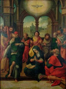 Nederdaling van de Heilige Geest door Pieter Coecke van Aelst