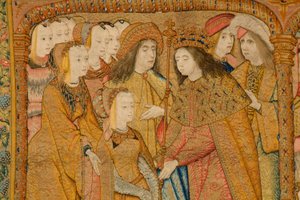 Vlaamse wandtapijt. Aankondiging. (detail)