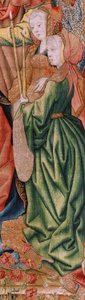 Vlaamse wandtapijt. Serie Episodes uit het Leven van de Maagd; Presentatie in de Tempel (Presentación en el Templo). Tweede wandtapijt in de serie. Modellen Toegeschreven aan Jan van Roome (of van Brussel). Fabriek Pieter van Aelst, Brussel. Ca 1502-1504.