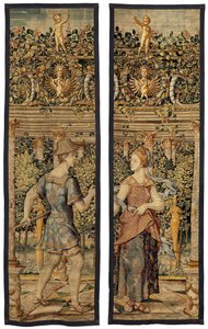 Vertumnus en Pomona: Vertumnus getransformeerd in een visser, ca.1550 door Pieter Coecke van Aelst