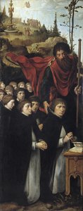 De Apostel Sint Jacobus de Meerdere met Predikers, Rechterpaneel van het Laatste Oordeel drieluik