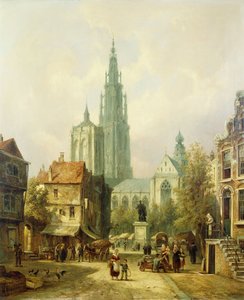 Een uitzicht op Antwerpen