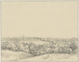 Gezicht op Haarlem, van de duinen uit gezien door Pieter Ernst Hendrik Praetorius