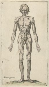 Studie van een naakte man door Pieter Feddes van Harlingen