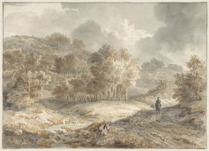 Heuvellandschap door Pieter Francis Peters jr.