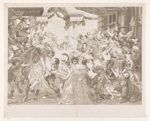Sabijnse maagdenroof door Pieter Franciscus Martenasie