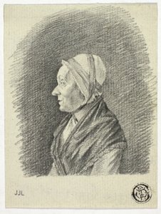 Profiel van Oude Vrouw in Kap