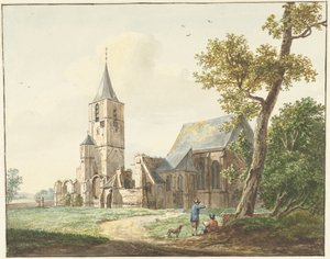 De kerk te Warmond door Pieter Gerardus van Os