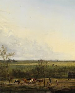 Vergezicht over de weiden bij ’s-Graveland door Pieter Gerardus van Os