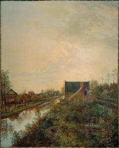 Een kanaal bij Gravenland door Pieter Gerardus van Os
