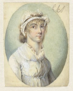 Portret van een jonge vrouw, driekwart naar rechts
