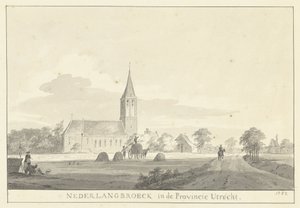 Gezicht op het dorp Nederlangbroek