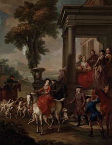 De ontmoeting, ca.1743 (olieverf op doek)