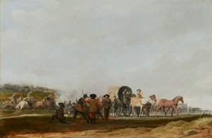 Hinderlaag op een legerkonvooi, 1631 door Pieter Jansz Post