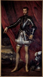 Portret van François de Lorraine, hertog van Guise (1519-1563). Schilderij door Pieter Pourbus (1523-1584) 17e eeuw Nancy, Musée des Beaux Arts door Pieter Jansz. Pourbus