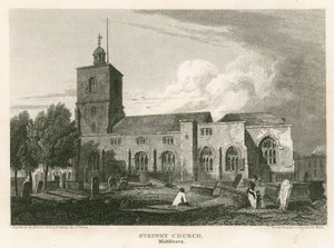 Stepney Kerk, Londen door Pieter Jansz. Quast