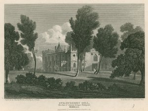 Strawberry Hill, Twickenham, Londen; Het huis van gravin-weduwe Waldegrave door Pieter Jansz. Quast