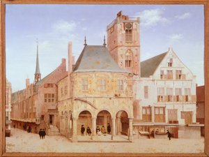 Oude stadhuis in Amsterdam door Pieter Saenredam, Nederland