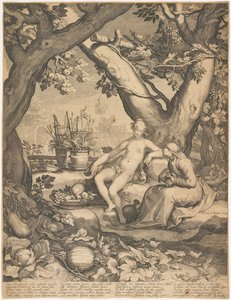 Vertumnus en Pomona door Pieter Jansz Saenredam