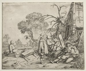 Landschap met soldaten, 1626