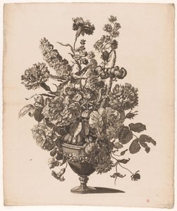 Vaas met bloemen door Pieter Mortier (I) (possibly)