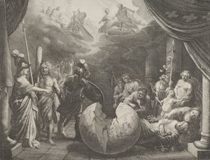 Plaat 11: Allegorie op de Onenigheid in Frankrijk, uit Caspar Barlaeus, Medicea Hospes, 1638 door Pieter Nolpe