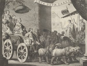 Plaat 5a: Marie de Medici als Berecynthia, uit Caspar Barlaeus, Medicea Hospes