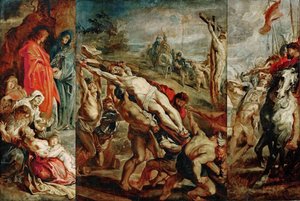 De Verheffing van het Kruis schets voor het drieluik door Peter Paul Rubens