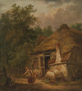 Boerderij bij Helvoirt door Pieter Pietersz. Barbiers