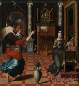 De annunciatie, 1552 door Pieter Pourbus