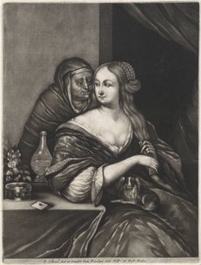 Jonge vrouw en een koppelaarster