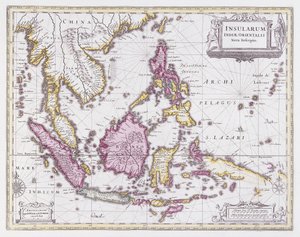 Kaart van China en Indonesië, ca. 1710