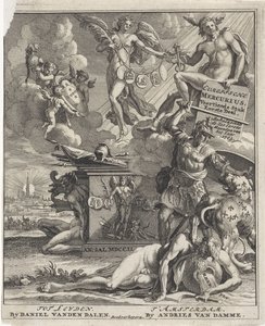 Titelpagina voor: Europische Mercurius, 14de stuk, 1ste deel, 1703 door Pieter Sluyter