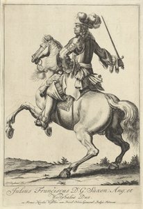 Ruiterportret van Julius Frans van Saksen-Lauenburg door Pieter Stevens (vermeld in 1689)