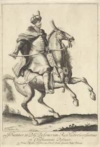 Ruiterportret van koning Jan III Sobieski van Polen door Pieter Stevens (vermeld in 1689)