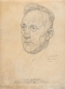 Portret van de architect Jan Rebel door Pieter Willem van Baarsel