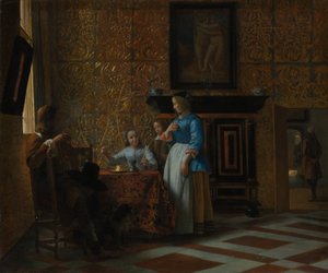 Vrije Tijd in een Elegante Omgeving door Pieter de Hooch