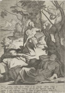 Christus in hof van Getsemane door Pieter de Jode (I)