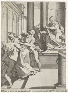 Christus wordt door Pilatus naar Herodes gestuurd door Pieter de Jode (I)
