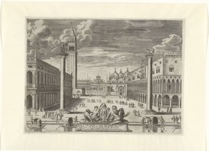 Gezicht op Piazzetta te Venetië, 1585