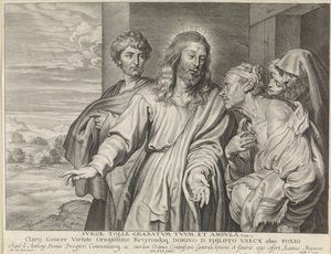 Christus geneest een verlamde door Pieter de Jode (II)
