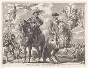 Karel V en Ferdinand te paard