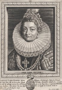 Portret van Isabella Clara Eugenia, Infanta van Spanje, ca. 1650 door Pieter de Jode II