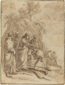 Christus Geneest de Melaatse door Pieter de Jode I