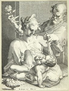 De Heilige Familie door Pieter de Jode I