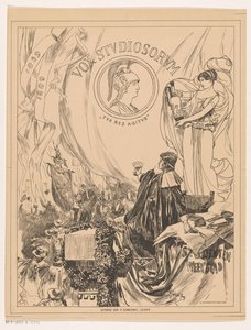 Gedenkblad van Vox Studiosorum, ter gelegenheid van het 50-jarig bestaan van de Studentensociëteit Minerva te Leiden