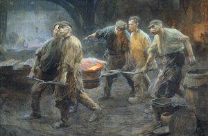 Interieur van een ijzergieterij